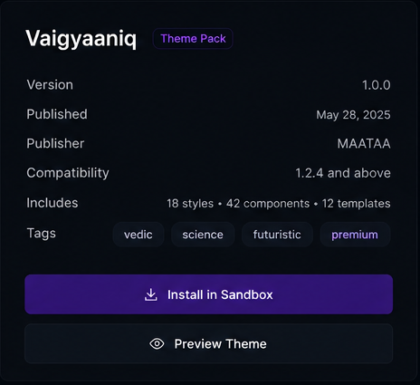 Dark Pack Detail Card visual asset from Vaigyaaniq Detail Dark